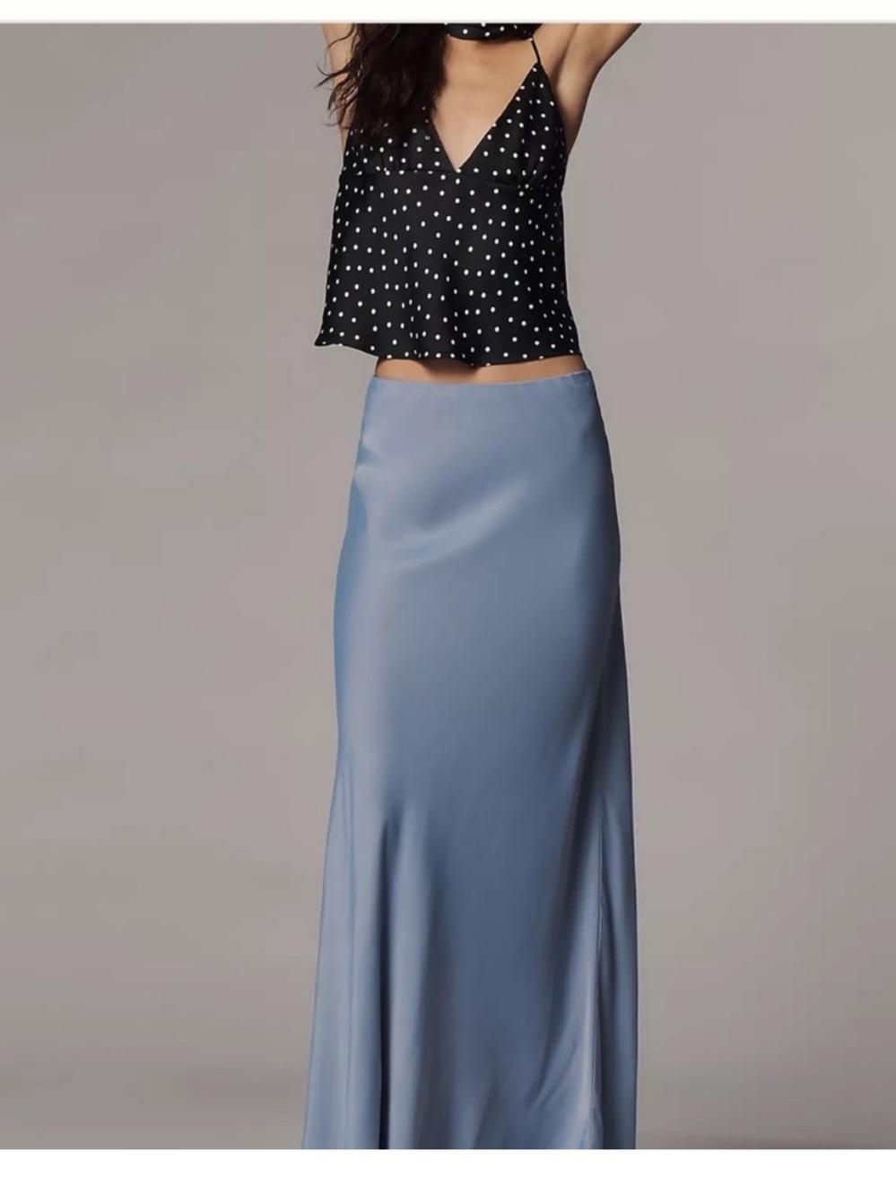 The Tilda A-Line Maxi Slip
Skirt- Navy